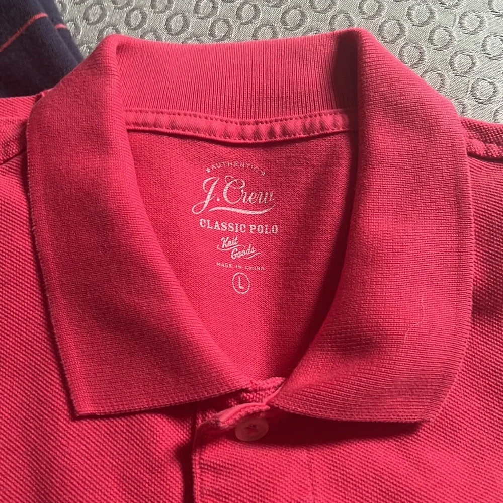 J. Crew Men’s Polo Shirts, Large, Set/2